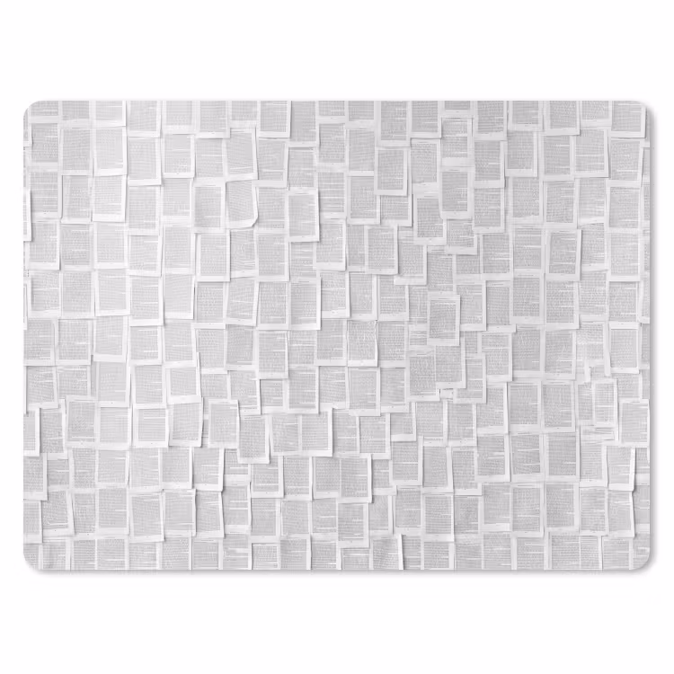 Muismat - Papier - Overlappend - Textuur - Modern - Wit — 1