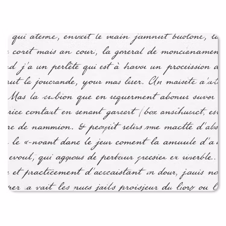 Muismat - Tekst - Handschrift - Klassiek - ZwartWit — 1
