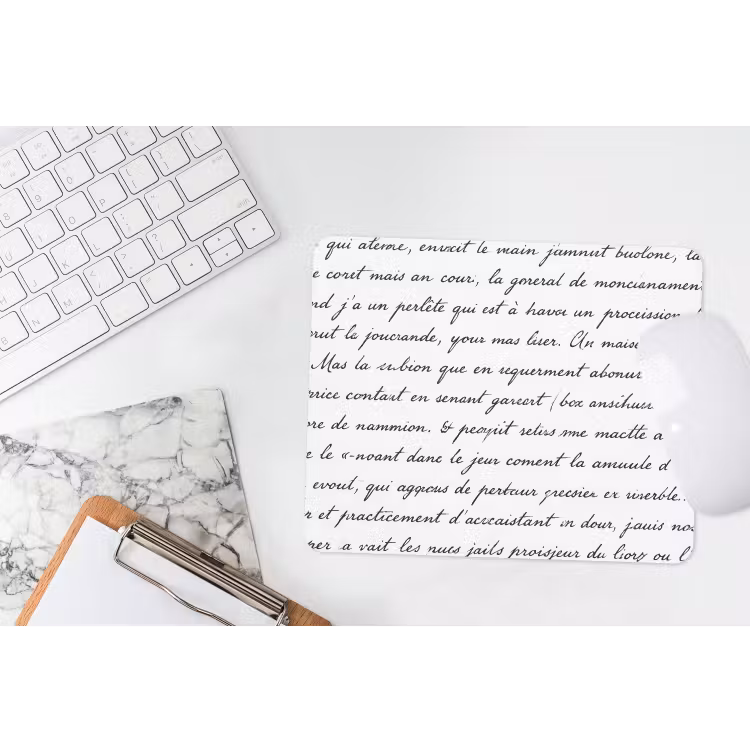 Muismat - Tekst - Handschrift - Klassiek - ZwartWit — 2