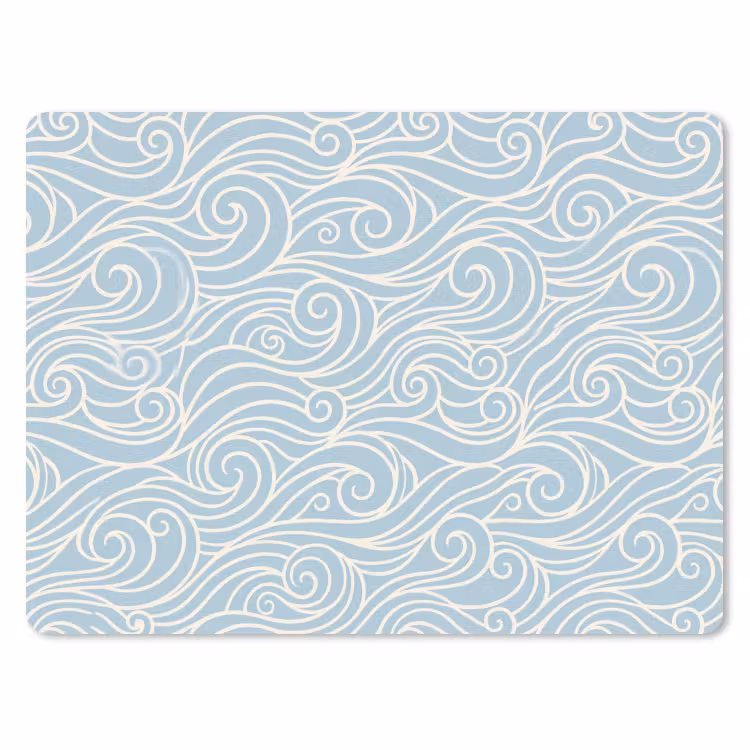 Muismat - Golf - Abstract - Natuur - Modern - Blauw — 1