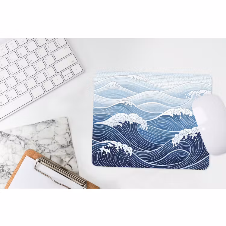 Muismat - Water - Mozaïek - Landschap - Modern - Blauw — 2