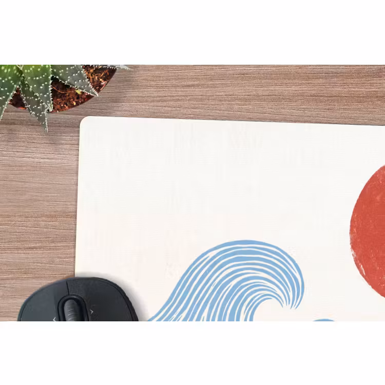Muismat - Zon - Golven - Oceaan - Abstract - Rood — 4