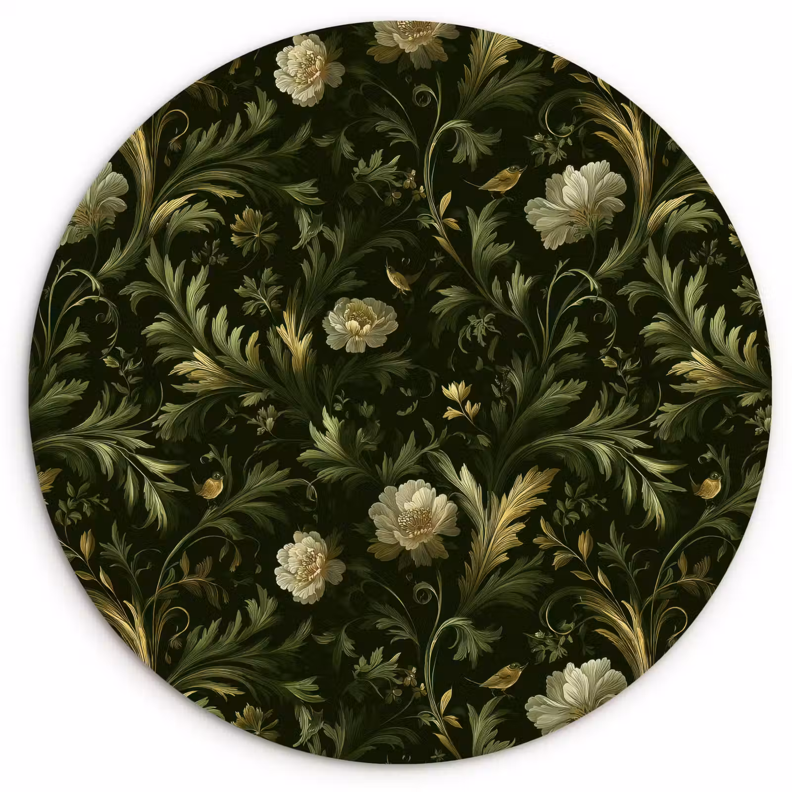 Muurcirkel - Botanisch - Naadloos - Bloemen — 1