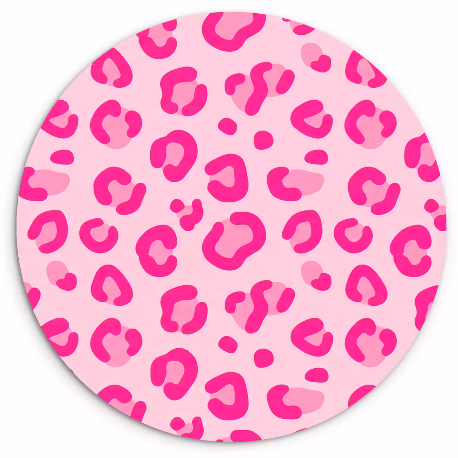 Muurcirkel - Dierenprint - Patroon - Abstract - Modern - Roze — 1