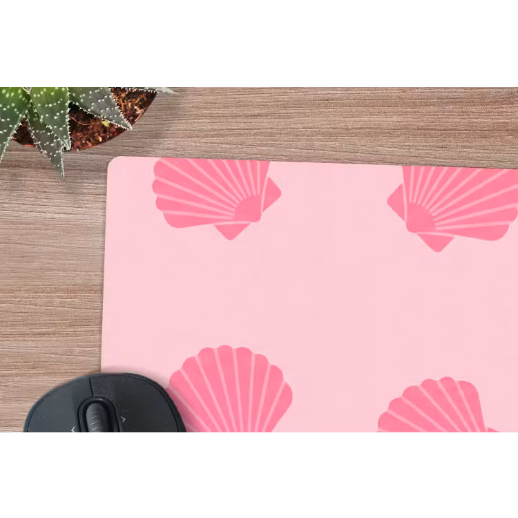 Muismat - Schelp - Patroon - Zee - Modern - Roze — 4