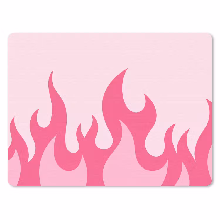 Muismat - Vlammen - Patroon - Abstract - Modern - Roze — 1
