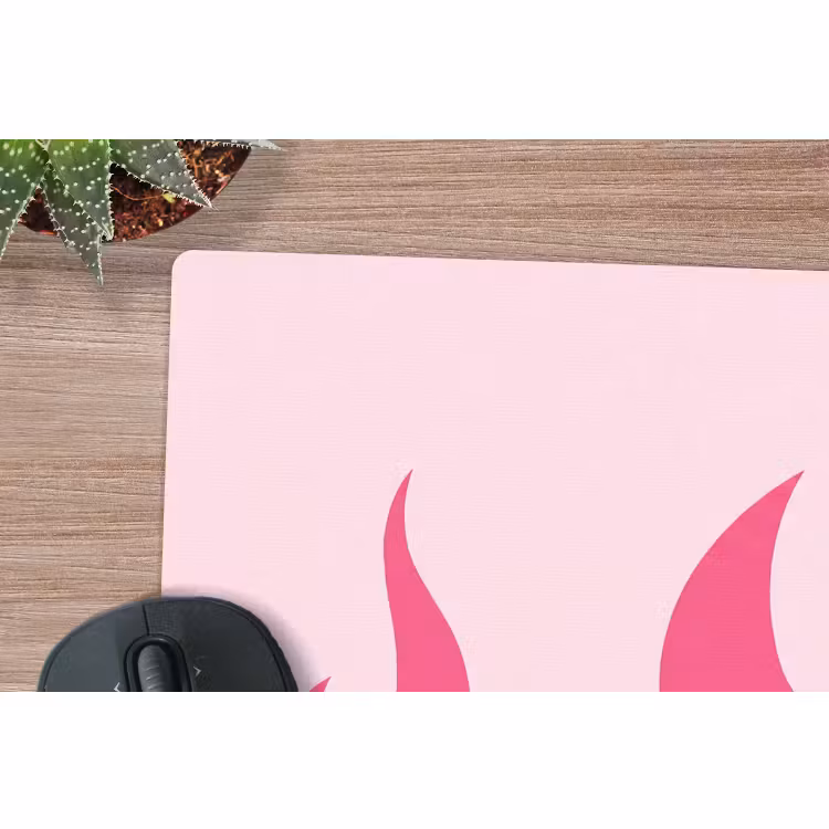 Muismat - Vlammen - Patroon - Abstract - Modern - Roze — 4