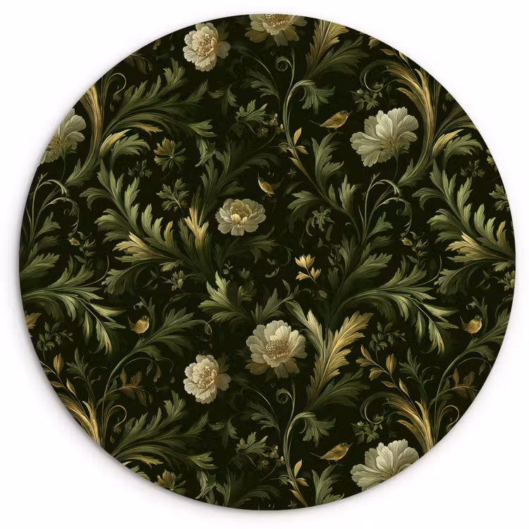 Muurcirkel - Botanisch - Naadloos - Bloemen — 1