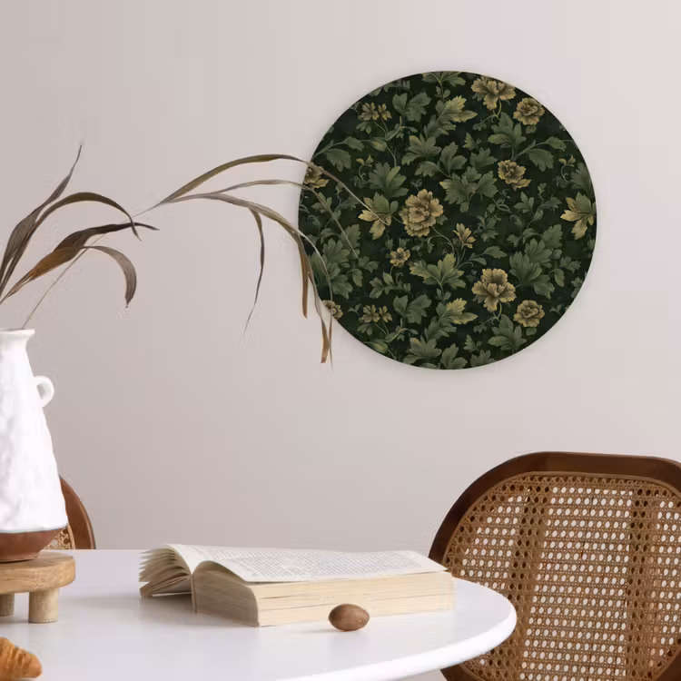 Muurcirkel - Donker - Groen - Goud - Botanisch — 4
