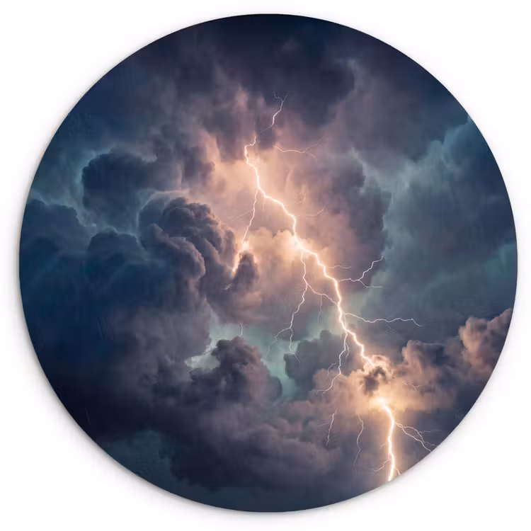 Muurcirkel - Bliksem - Storm - Natuur - Donker — 1