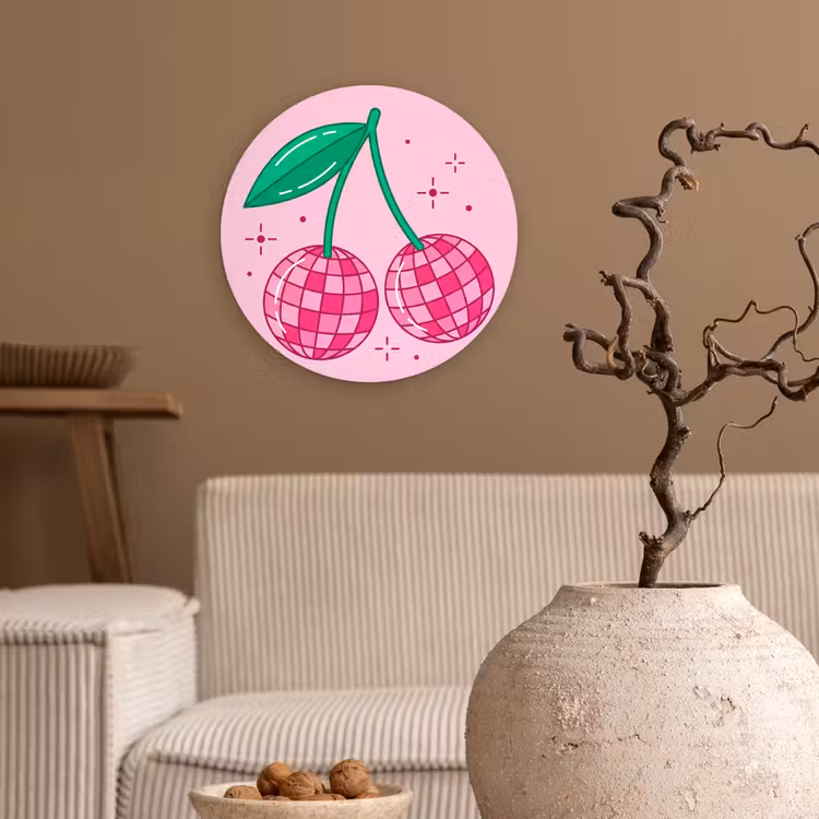 Muurcirkel - Decoratie - Disco-bal - Feest - Roze — 2
