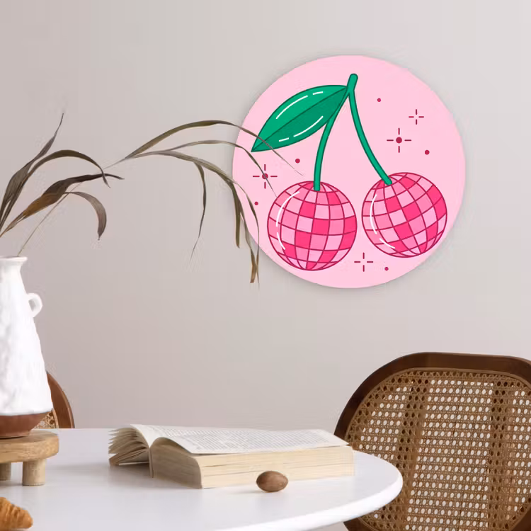 Muurcirkel - Decoratie - Disco-bal - Feest - Roze — 4