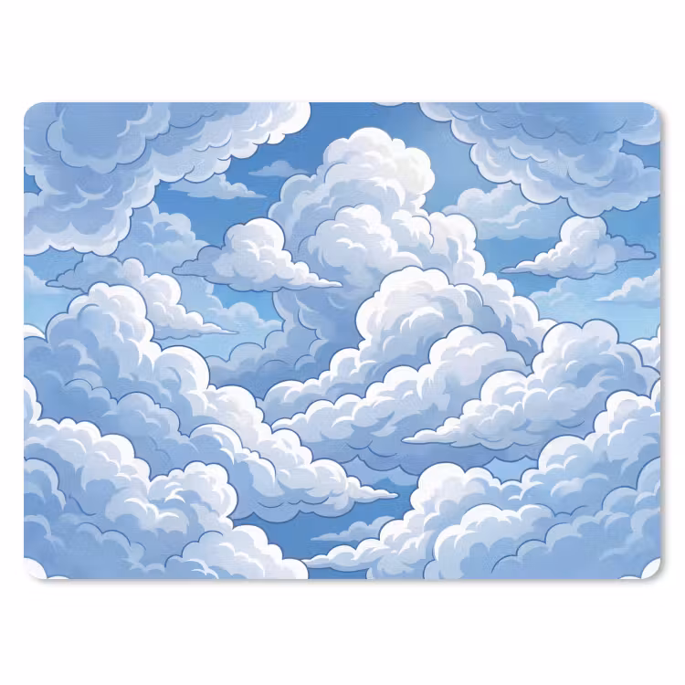 Muismat - Wolken - Hemel - Abstract - Wit — 1