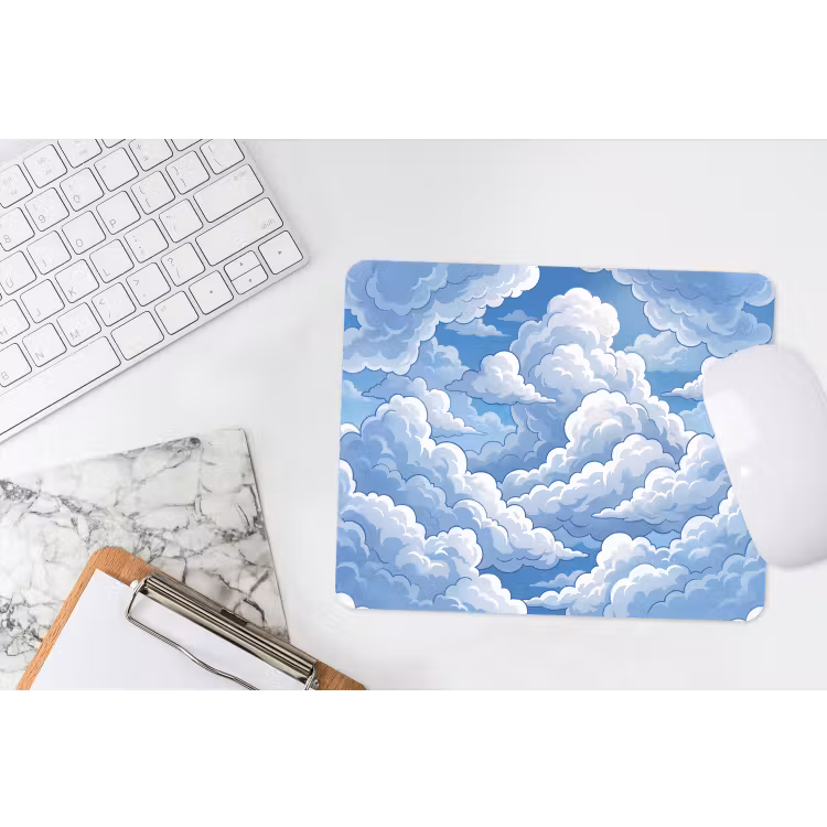 Muismat - Wolken - Hemel - Abstract - Wit — 2