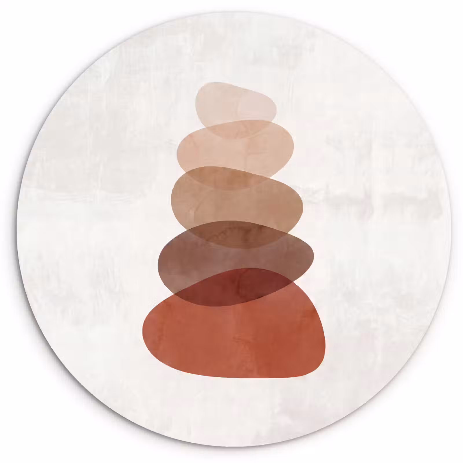Muurcirkel - Abstractie - Gestapeld - Balans - Modern - Aardetinten — 1