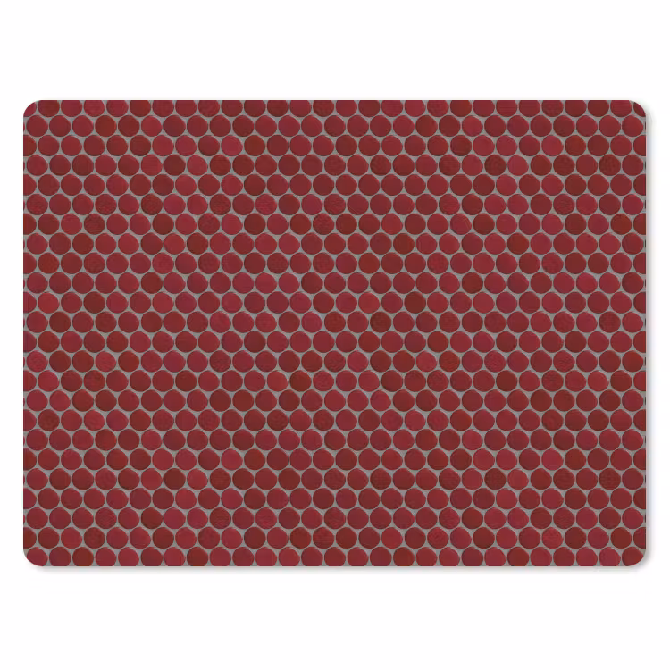 Muismat - Penny - Mozaïek - Rond - Rood — 1