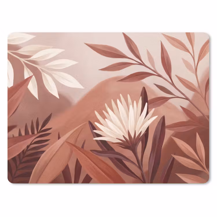 Muismat - Planten - Bladeren - Botanisch - Modern - Bruin — 1
