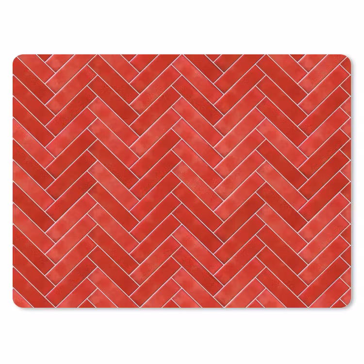 Muismat - Visgraat - Tegel - Rood — 1