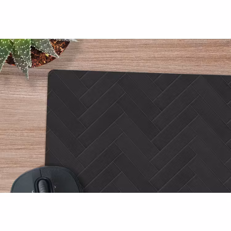 Muismat - Visgraat - Wandtegel - Mat - Zwart — 4
