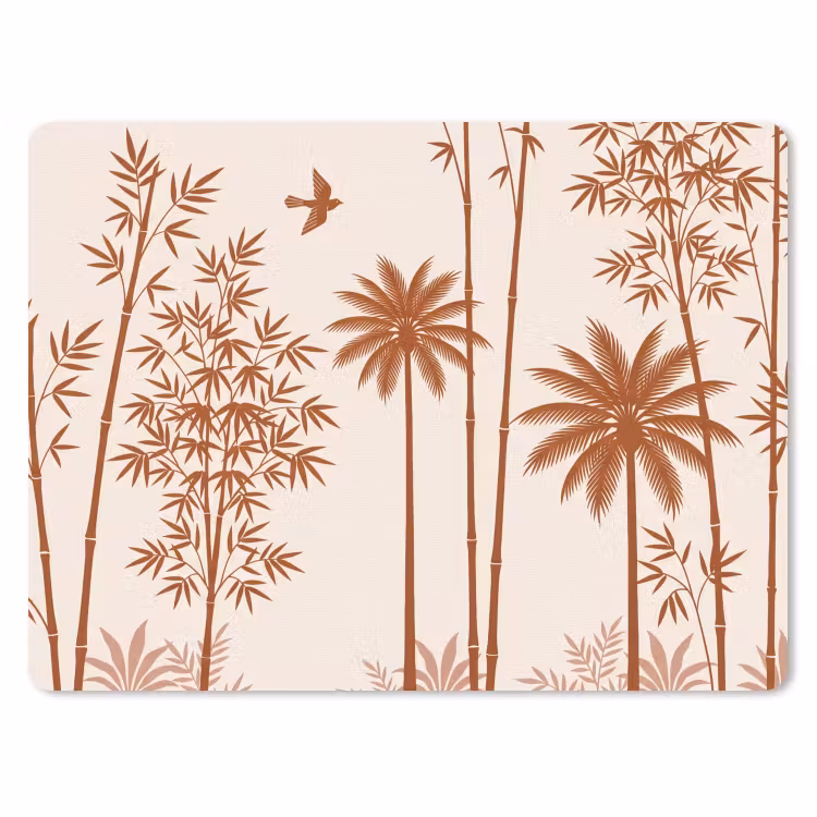 Muismat - Vogel - Boom - Tropisch - Minimalistisch - Bruin — 1
