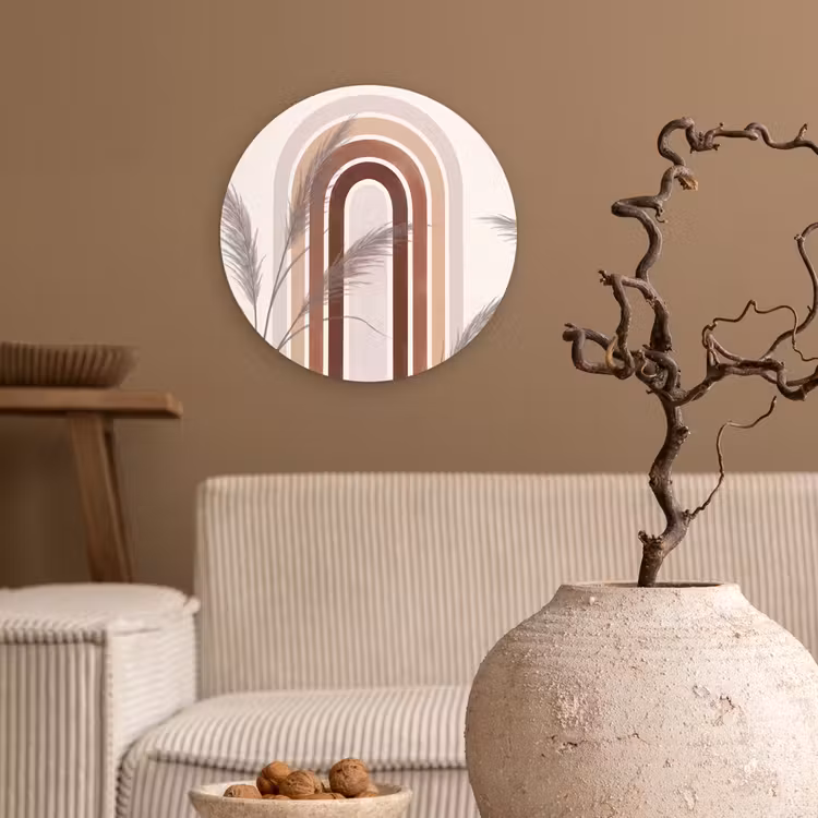Muurcirkel - Abstract - Bogen - Plant - Boho - Beige — 2