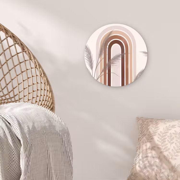 Muurcirkel - Abstract - Bogen - Plant - Boho - Beige — 5