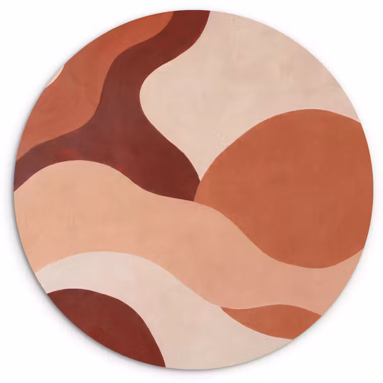 Muurcirkel - Abstract - Vormen - Organisch - Aardetinten - Modern — 1