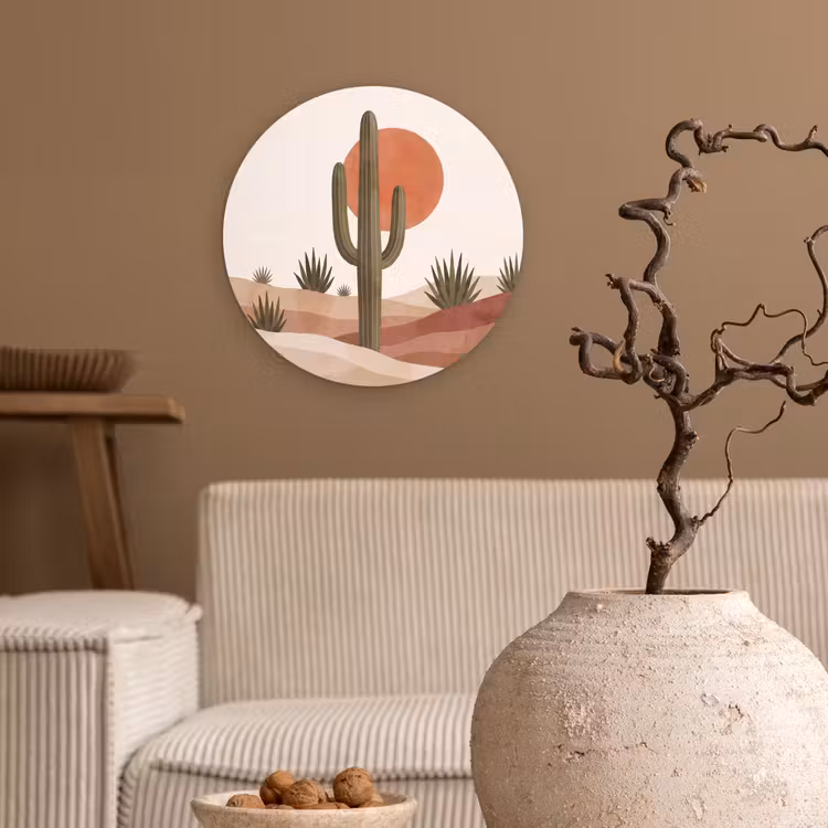 Muurcirkel - Cactus - Duinen - Modern - Landschap - Groen — 2