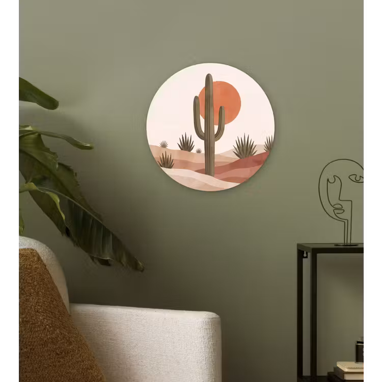 Muurcirkel - Cactus - Duinen - Modern - Landschap - Groen — 3