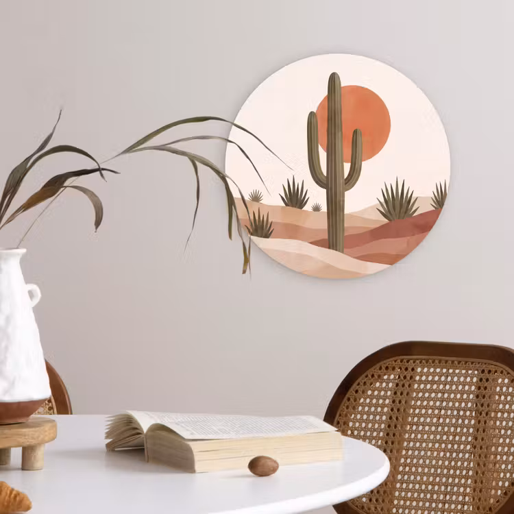 Muurcirkel - Cactus - Duinen - Modern - Landschap - Groen — 4