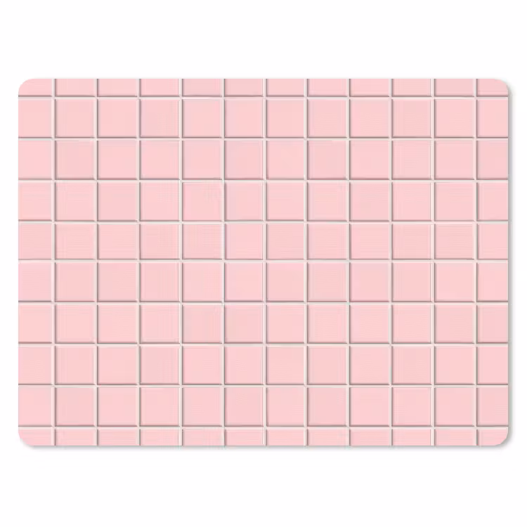 Muismat - Patroon - Tegel - Pastelroze — 1
