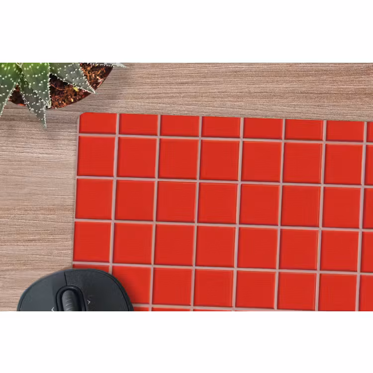 Muismat - Tegel - Patroon - Kersen - Rood — 4