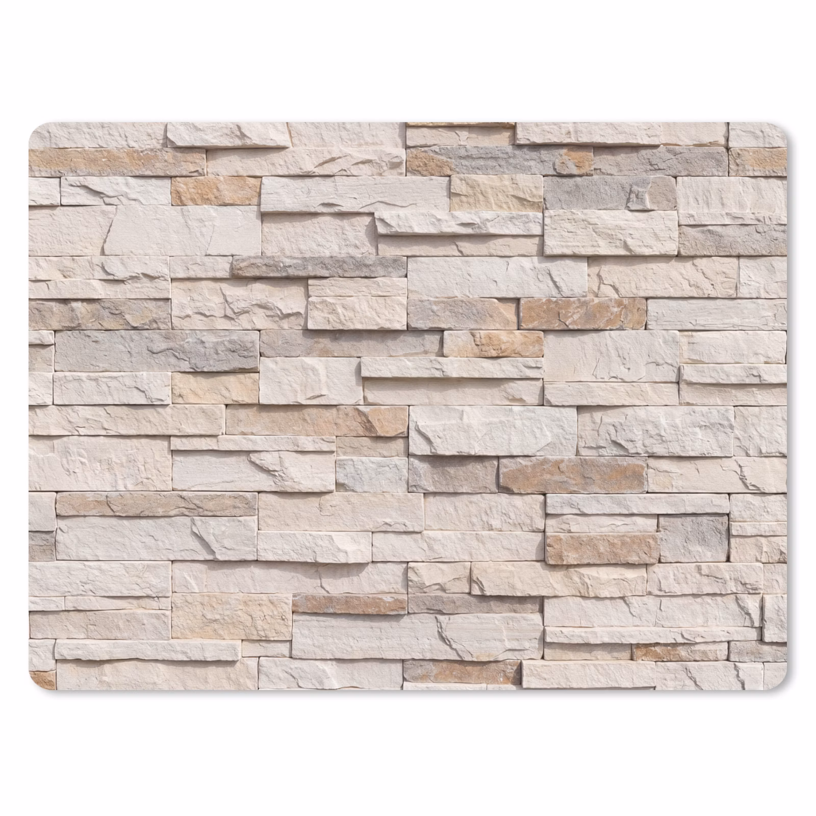 Muismat - Steen - Muur - Textuur - Rustiek - Beige — 1