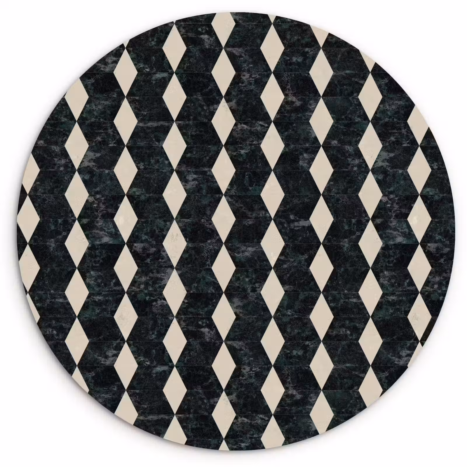 Muurcirkel - Geometrisch - Patroon - Marmer - Groen — 1