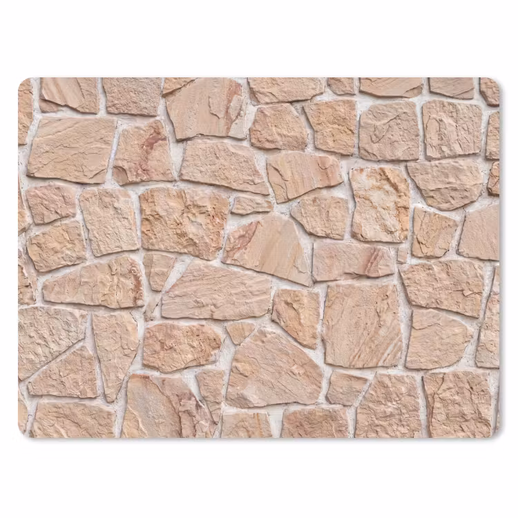 Muismat - Muur - Steen - Patroon - Rustiek - Beige — 1