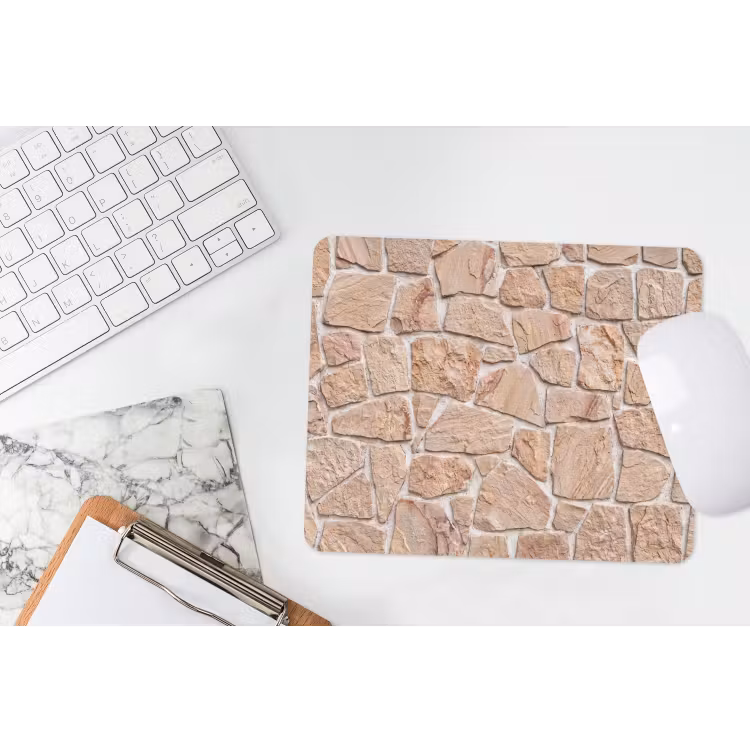 Muismat - Muur - Steen - Patroon - Rustiek - Beige — 2
