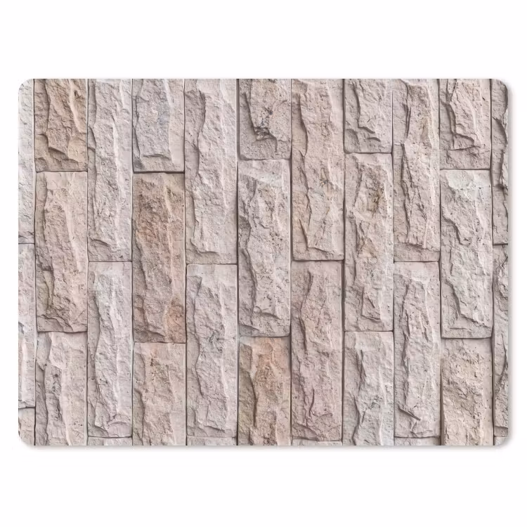 Muismat - Muur - Steen - Ruw - Beige - Textuur — 1