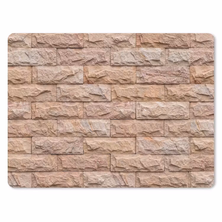 Muismat - Muur - Steen - Ruw - Textuur - Beige — 1
