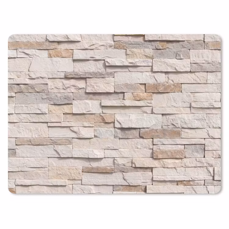 Muismat - Steen - Muur - Textuur - Rustiek - Beige — 1