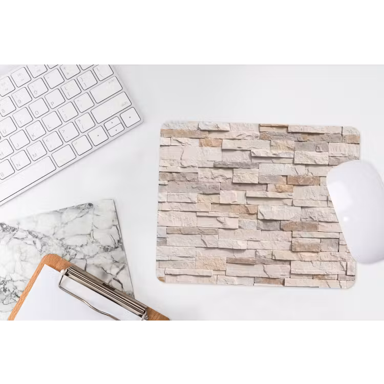 Muismat - Steen - Muur - Textuur - Rustiek - Beige — 2