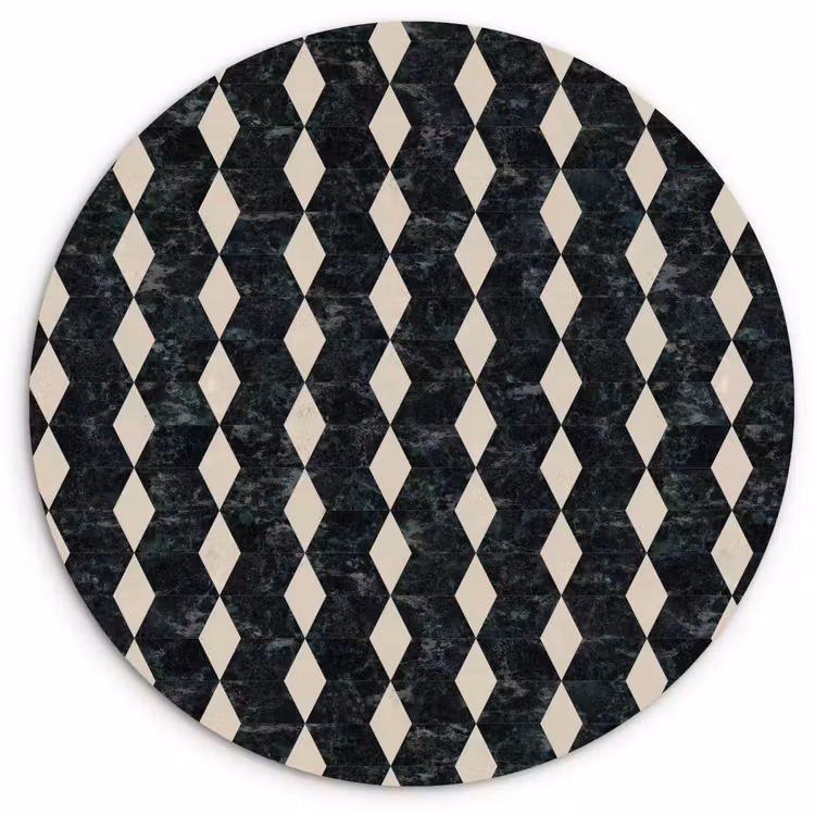 Muurcirkel - Geometrisch - Patroon - Marmer - Groen — 1