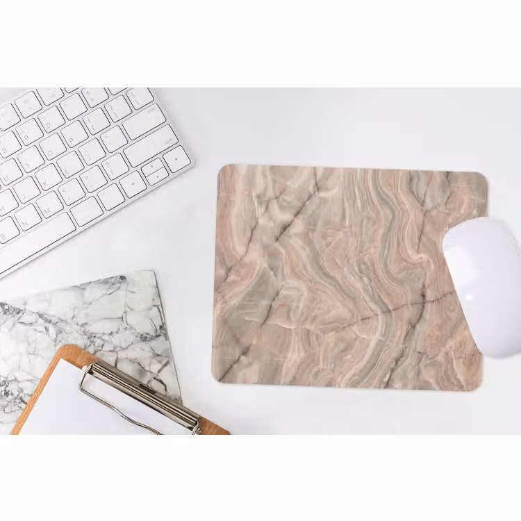 Muismat - Marmer - Patroon - Abstract - Beige - Groen — 2