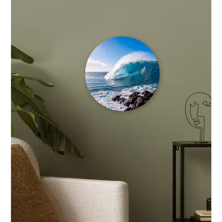 Muurcirkel - Golf - Oceaan - Brekend - Water - Blauw — 3