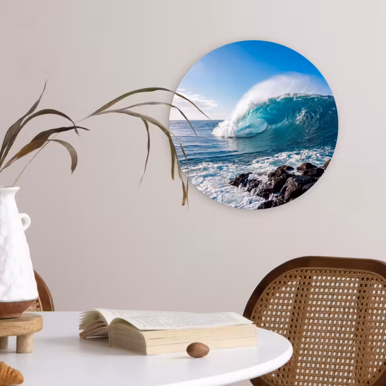 Muurcirkel - Golf - Oceaan - Brekend - Water - Blauw — 4