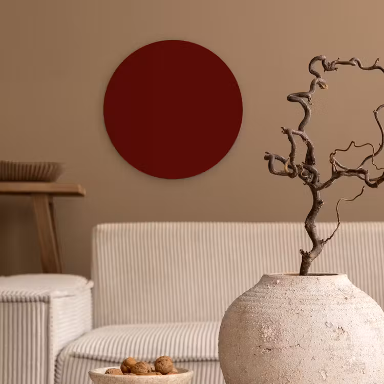Muurcirkel - Burnt - Mahogany - Rood — 2
