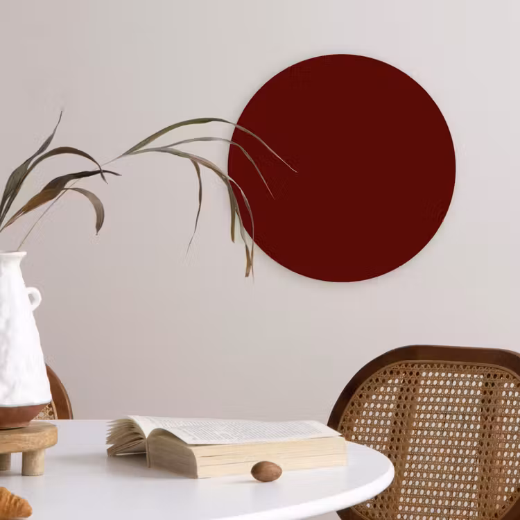 Muurcirkel - Burnt - Mahogany - Rood — 4