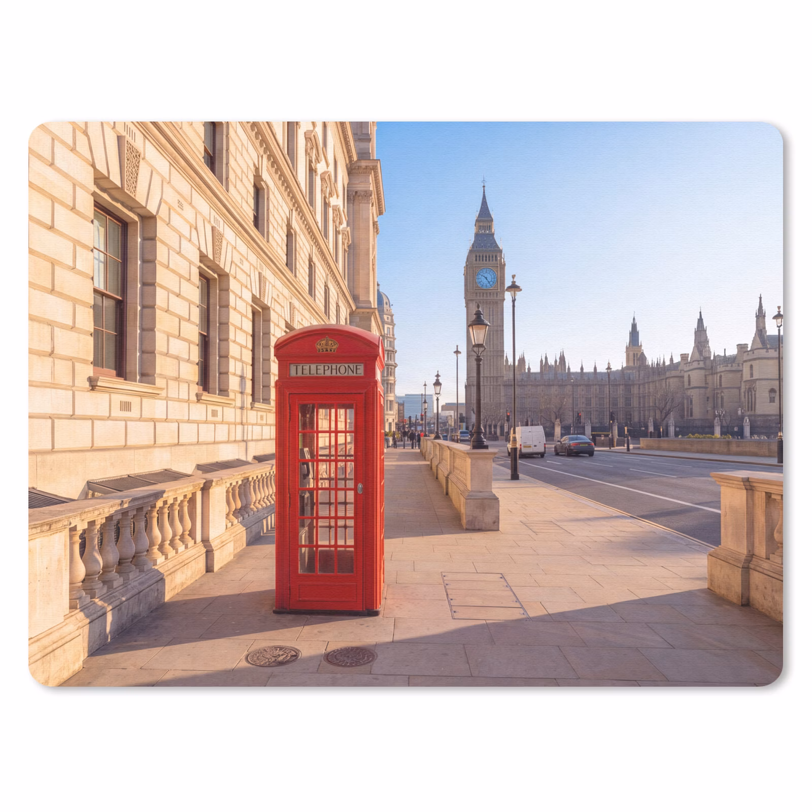 Muismat - Telefooncel - Rood - Londen - Stad - Architectuur — 1