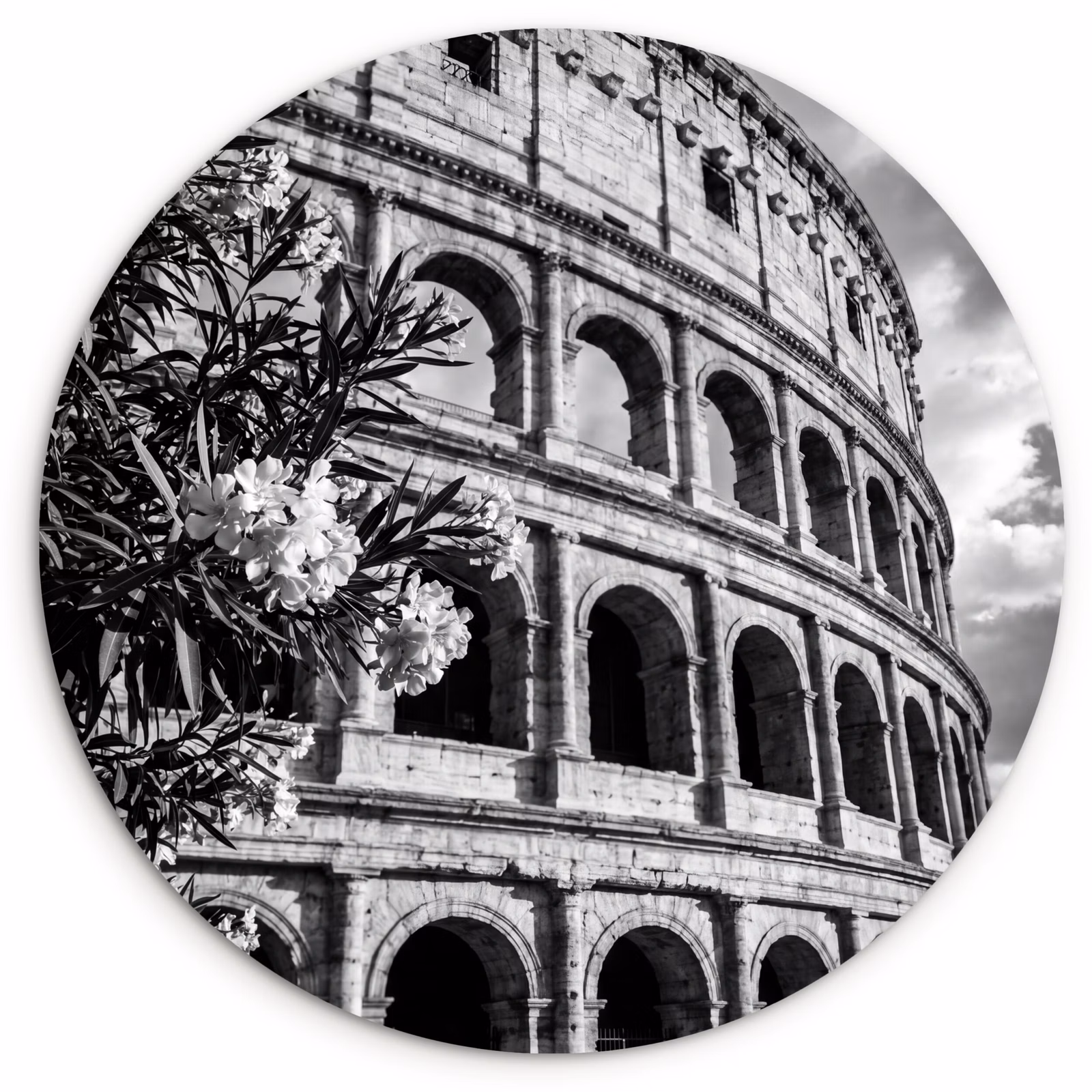 Muurcirkel - Architectuur - Colosseum - Rome - Historisch - Zwart-wit — 1