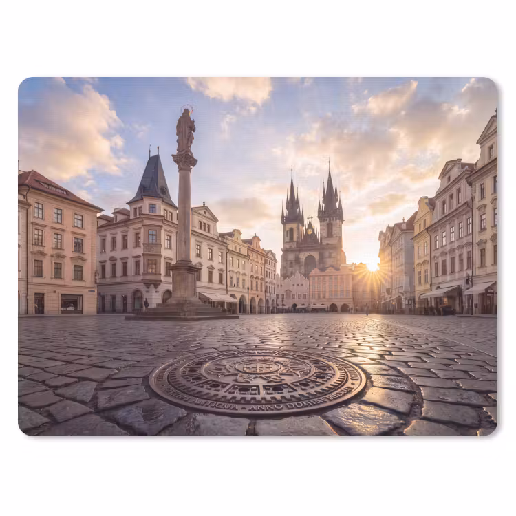 Muismat - Stad - Praag - Ochtend - Architectuur - Goud — 1