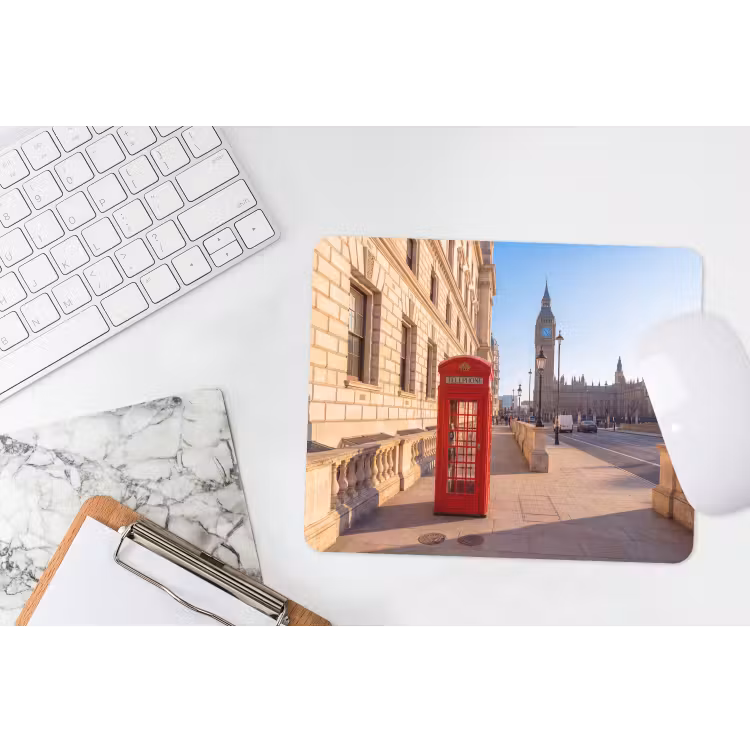 Muismat - Telefooncel - Rood - Londen - Stad - Architectuur — 2